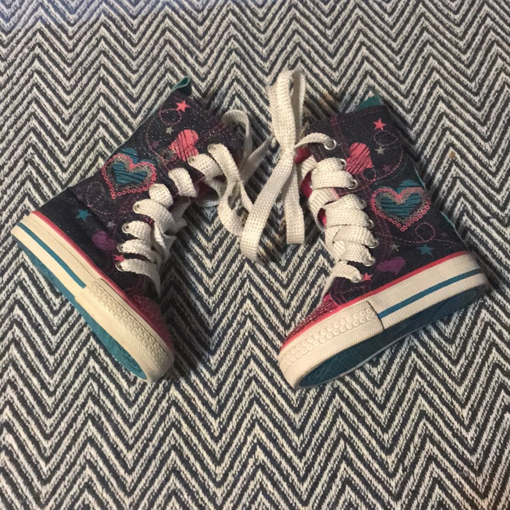 CUTE sparkly high top baby shoes